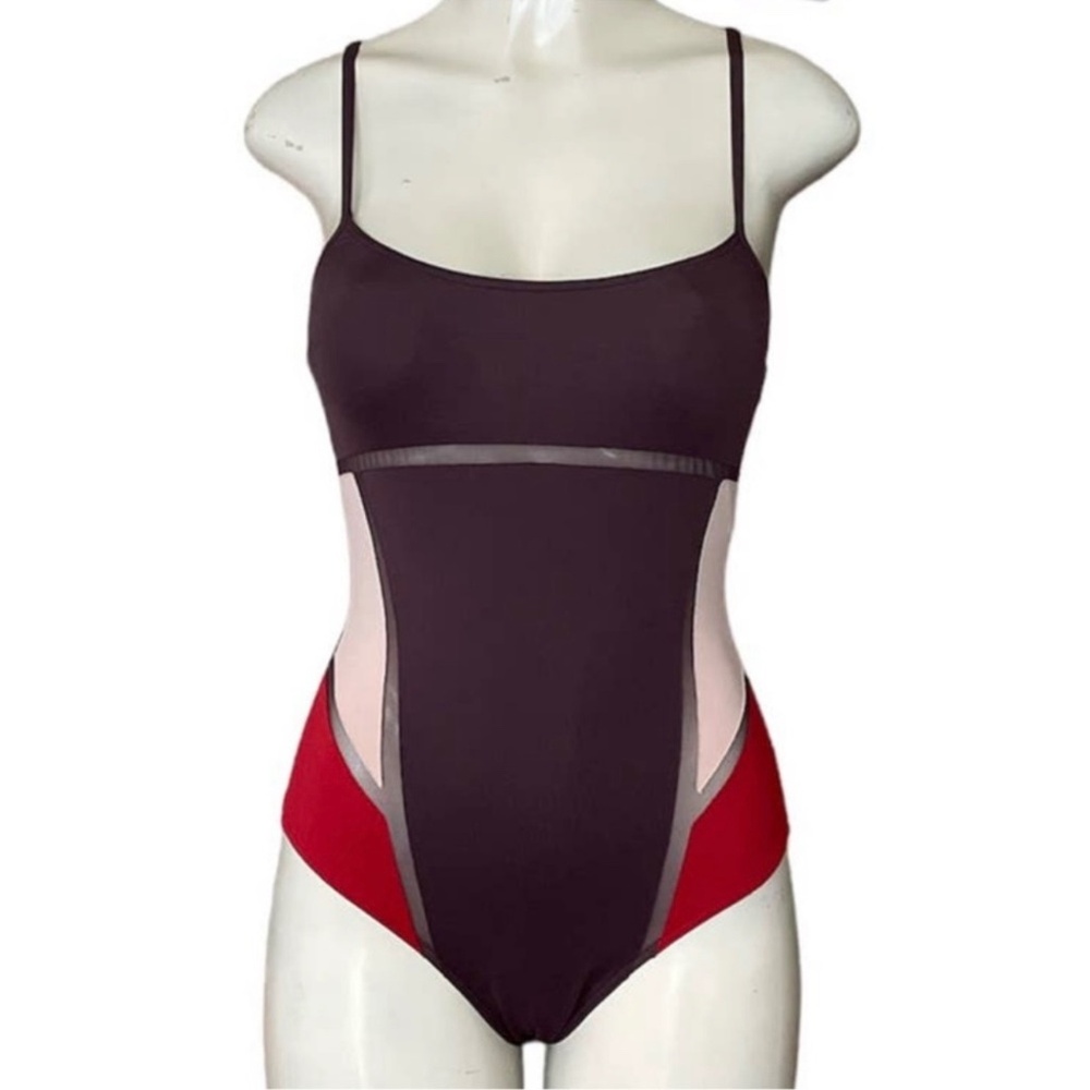 NWT La Perla One Piece Bathing Swimsuit Red Brown